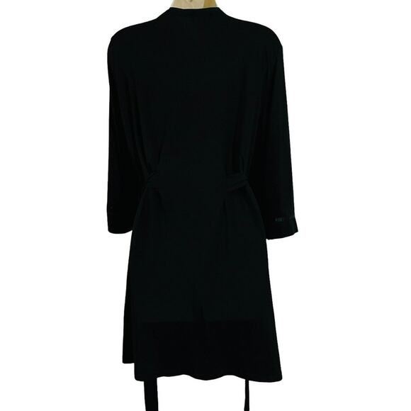 In Bloom Black Robe Dressing  Thigh Length Tie Belt Womens S/M - Picture 7 of 7